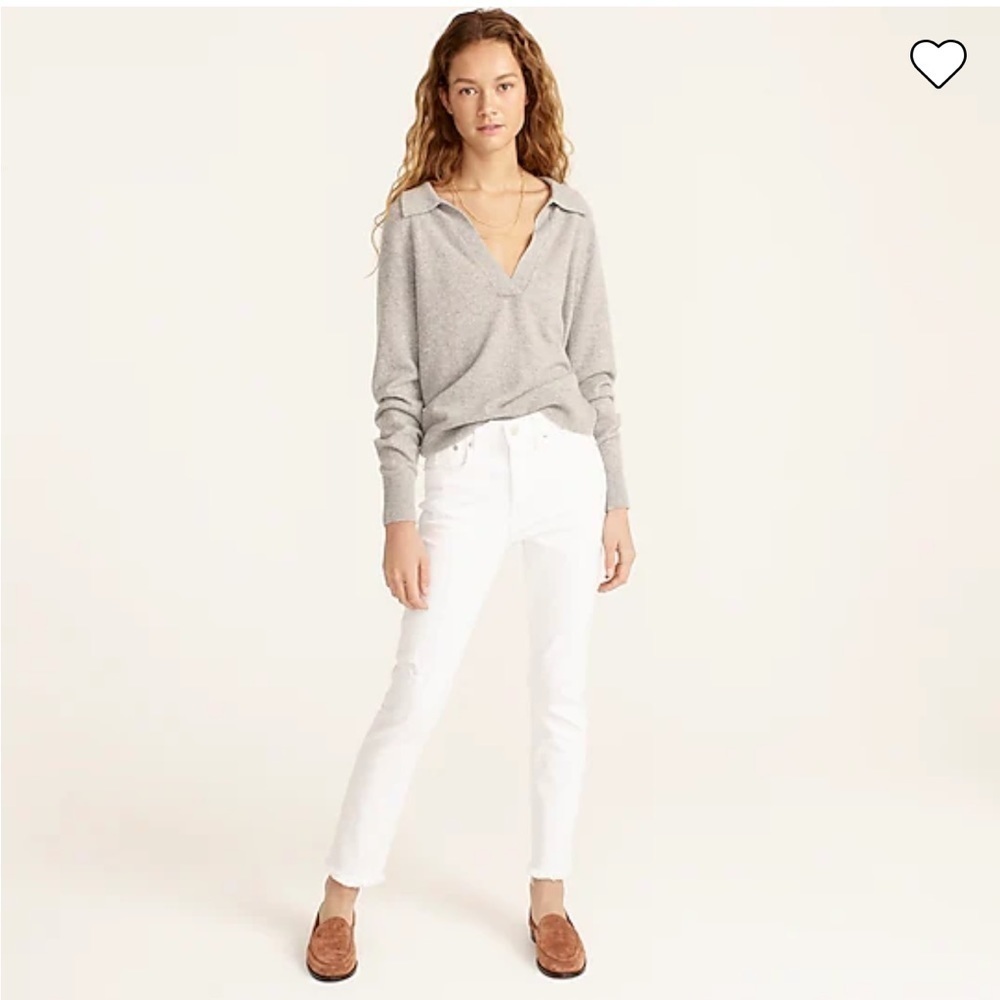 J. Crew Slim boyfriend jeans in white AO671 Size 26